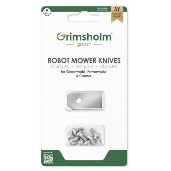 Robotknivar 9-pack till Greenworks, Cramer m.fl